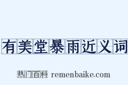 有美堂暴雨近义词是什么意思的图片